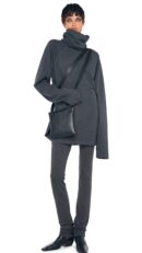 OS RAGLAN SLEEVE TURTLENECK MINI DRESS
