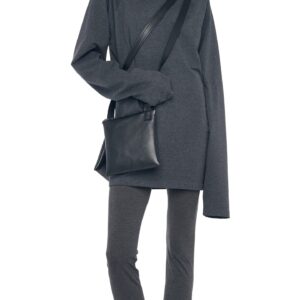 OS RAGLAN SLEEVE TURTLENECK MINI DRESS