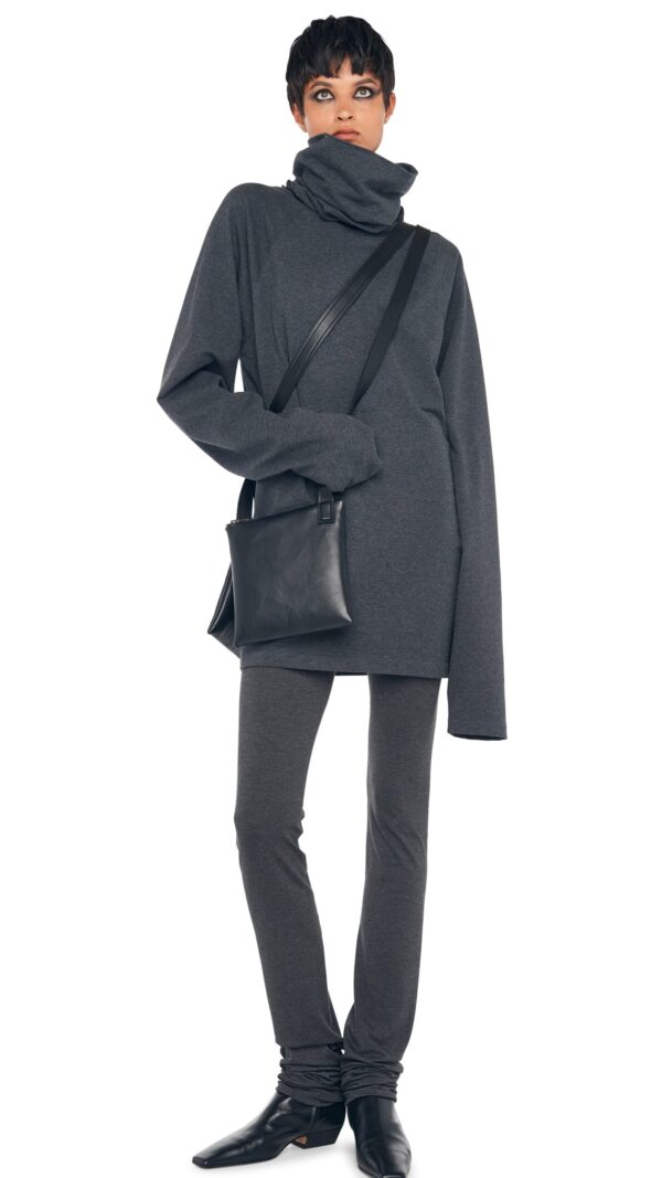 OS RAGLAN SLEEVE TURTLENECK MINI DRESS