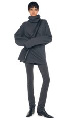 OS RAGLAN SLEEVE TURTLENECK MINI DRESS
