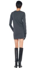 LONG SLEEVE TAILORED TERRY MINI DRESS