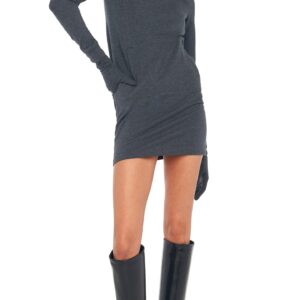 LONG SLEEVE TAILORED TERRY MINI DRESS