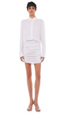 OS BF NK SHIRT MINI DRESS