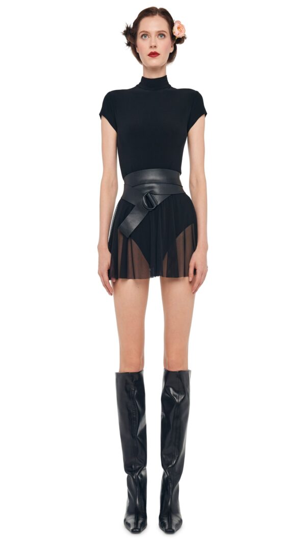 MOCK NECK CAP SLEEVE FLARED PICKLEBALL DRESS - Image 2