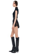 MOCK NECK CAP SLEEVE FLARED PICKLEBALL DRESS