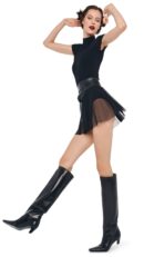 MOCK NECK CAP SLEEVE FLARED PICKLEBALL DRESS